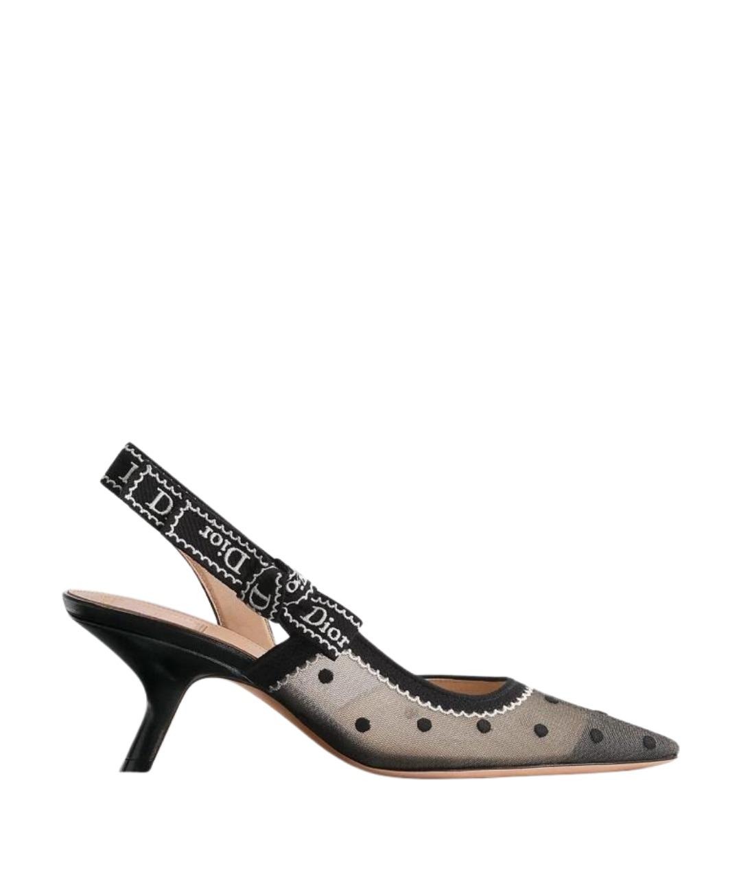 CHRISTIAN DIOR Черные текстильные туфли, фото 1