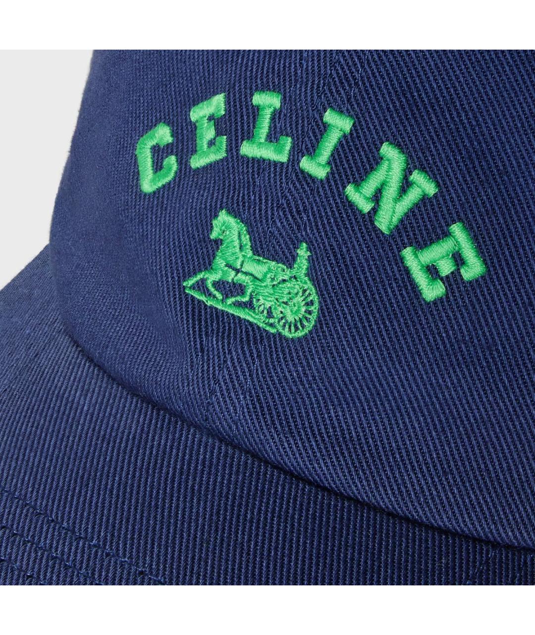 CELINE Синяя хлопковая кепка/бейсболка, фото 5