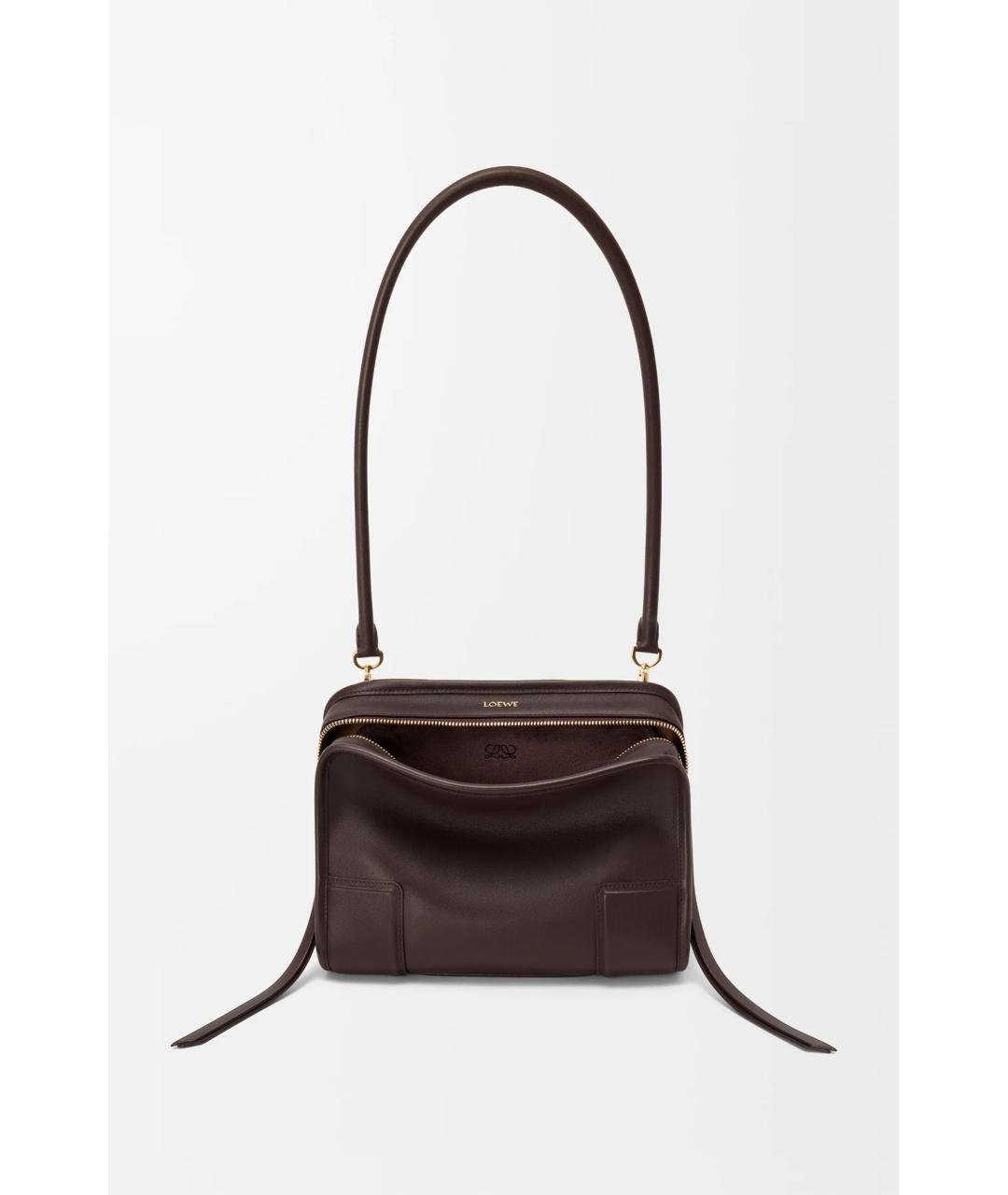 LOEWE Коричневая кожаная сумка тоут, фото 5