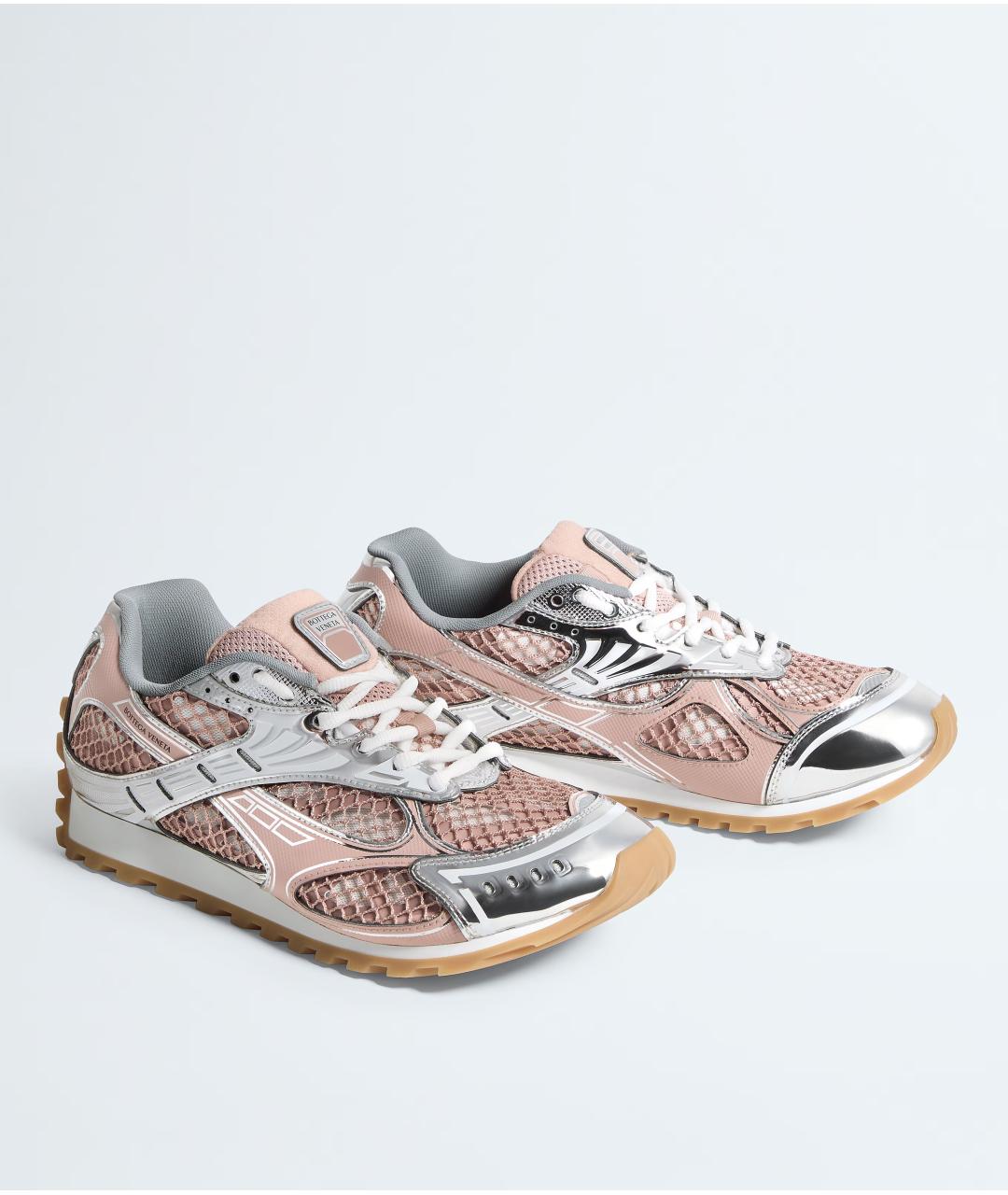 BOTTEGA VENETA Розовые синтетические кроссовки, фото 2