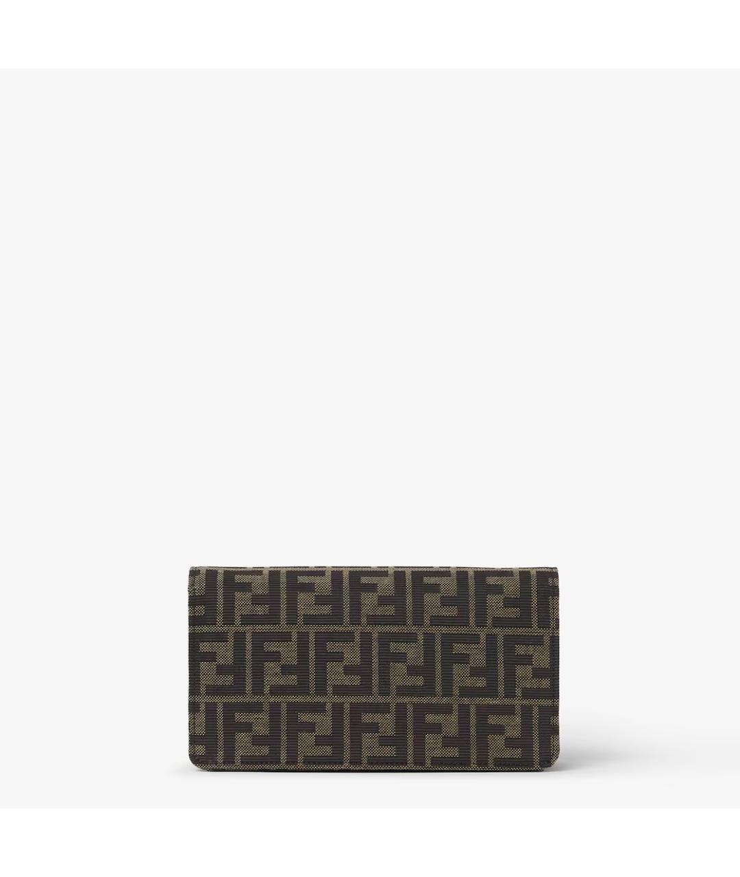 FENDI Коричневая синтетическая сумка через плечо, фото 3
