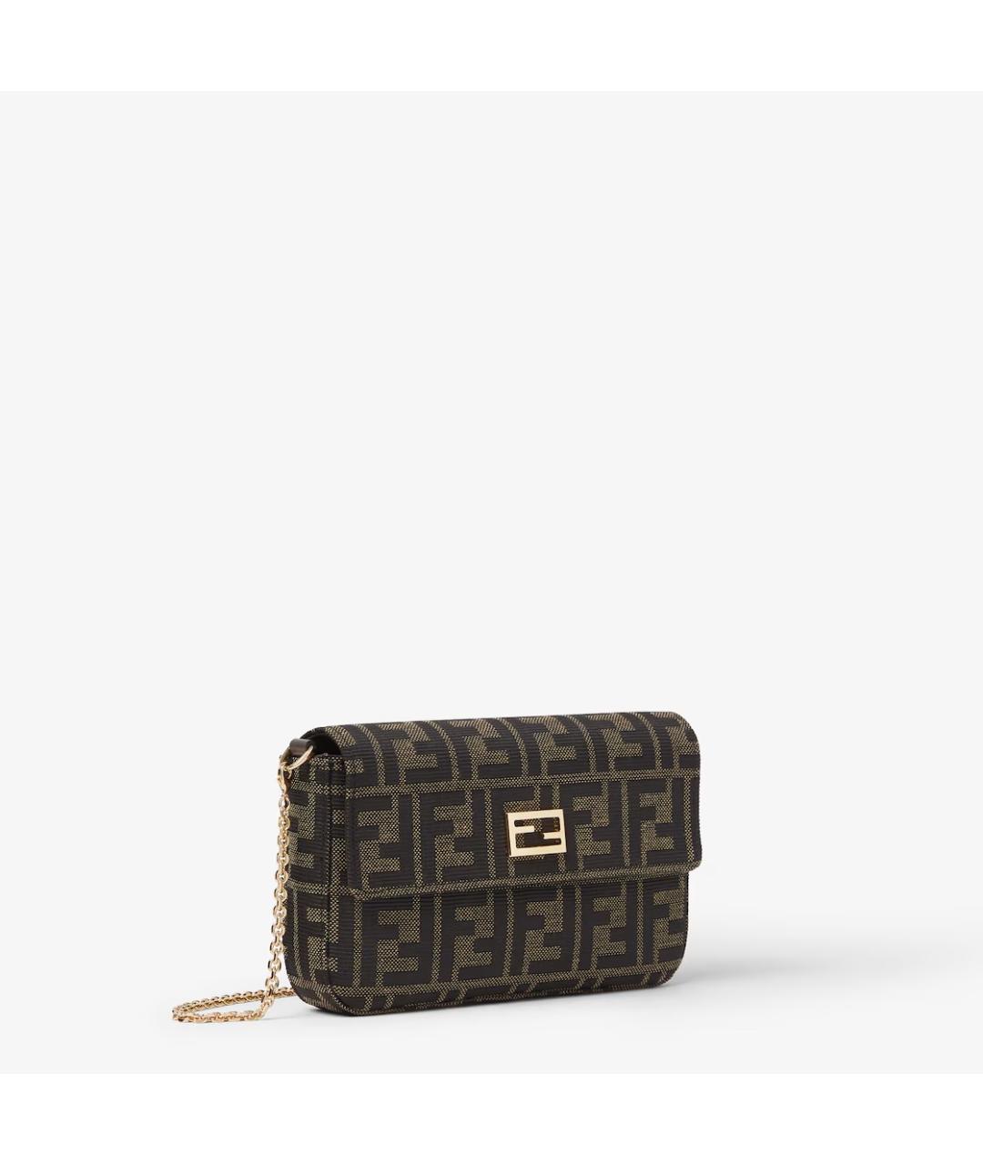 FENDI Коричневая тканевая сумка через плечо, фото 2