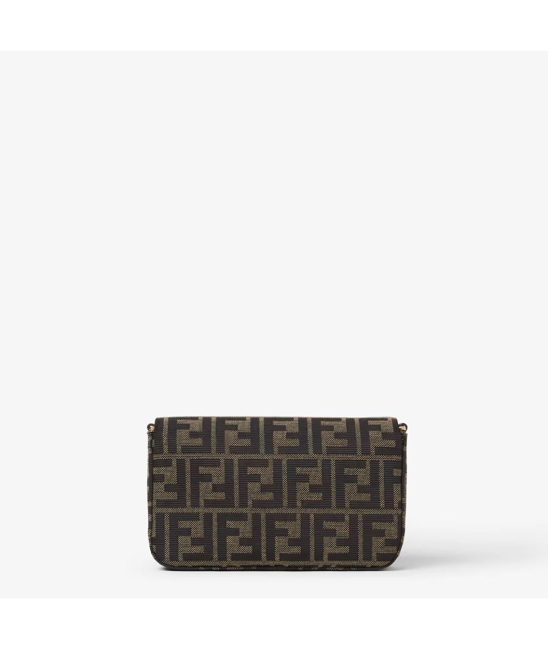 FENDI Коричневая тканевая сумка через плечо, фото 3