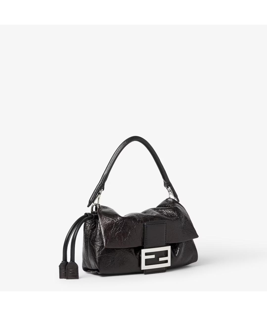 FENDI Черная кожаная сумка через плечо, фото 2