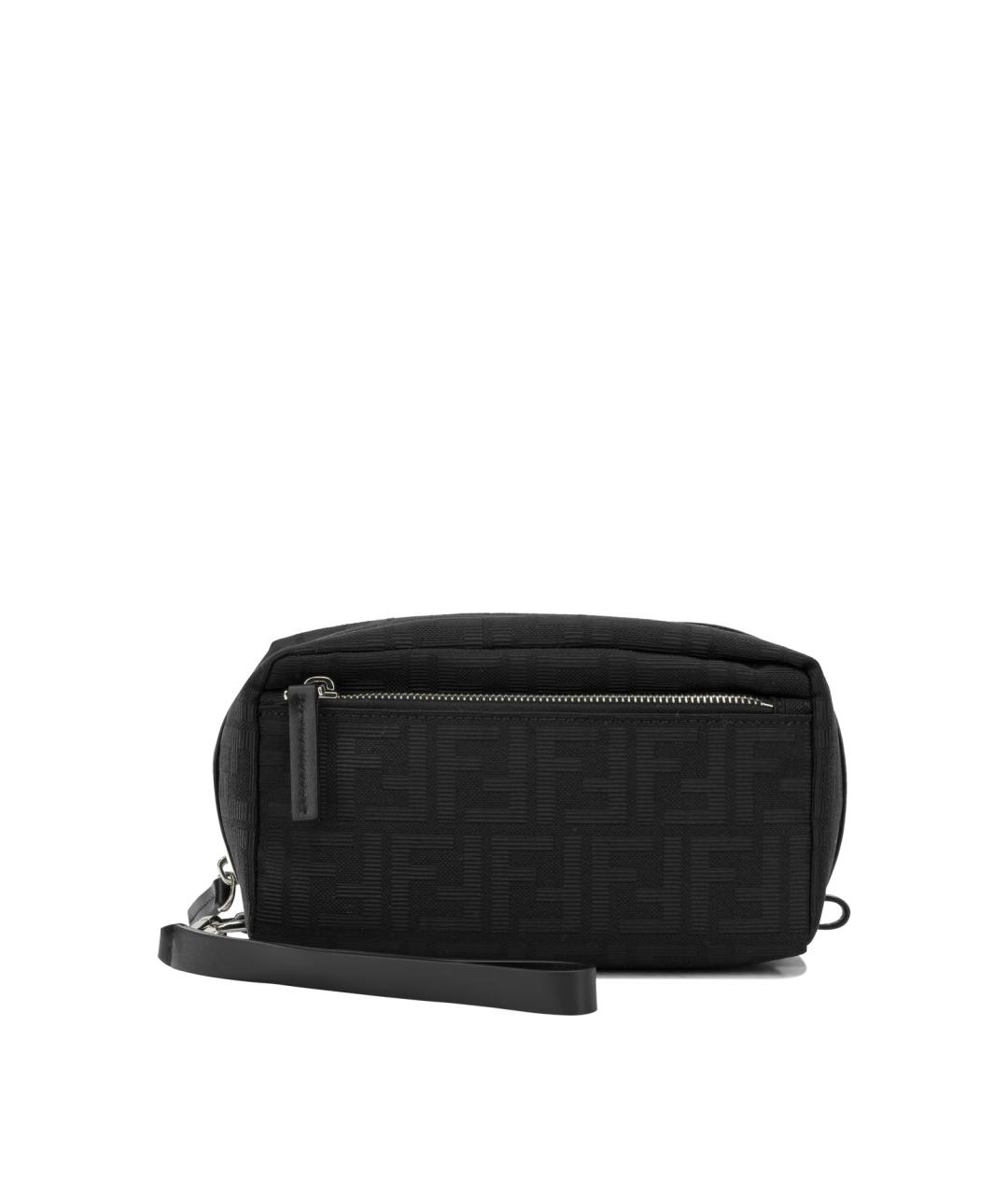 FENDI Черная тканевая барсетка, фото 6