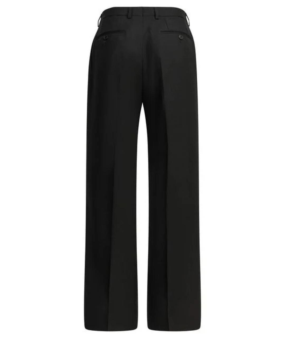 CELINE Черные шерстяные прямые брюки, фото 4