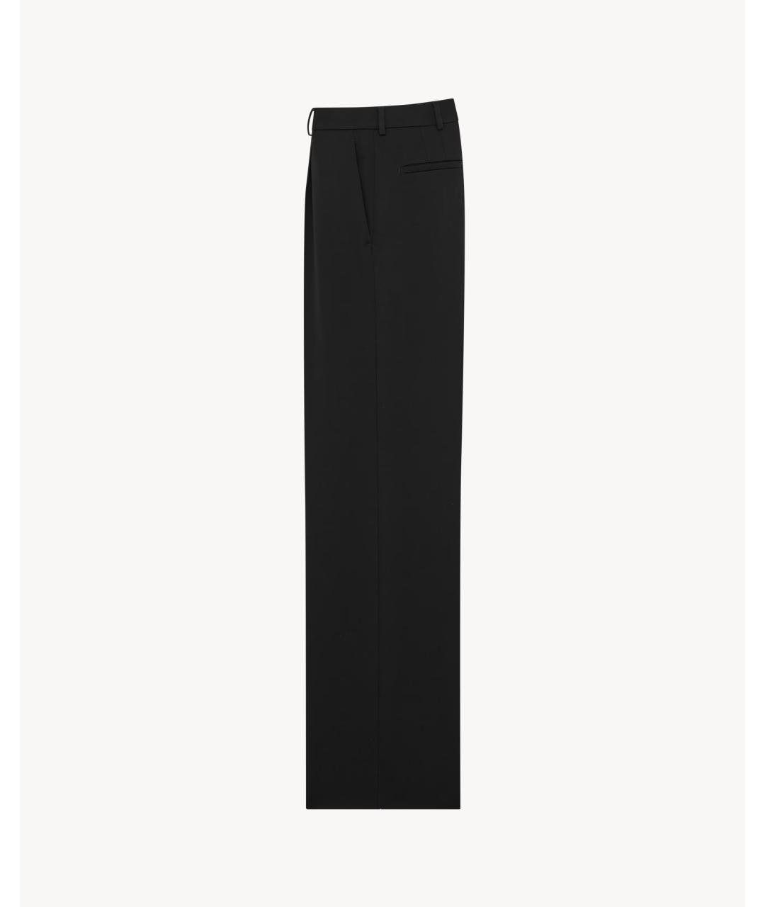 SAINT LAURENT Черные шерстяные классические брюки, фото 2