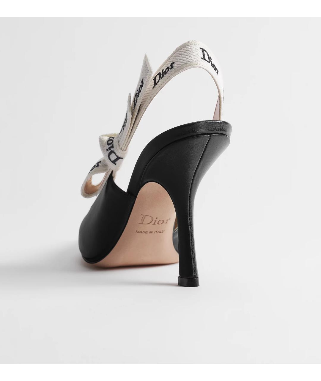 CHRISTIAN DIOR Черные кожаные туфли, фото 3