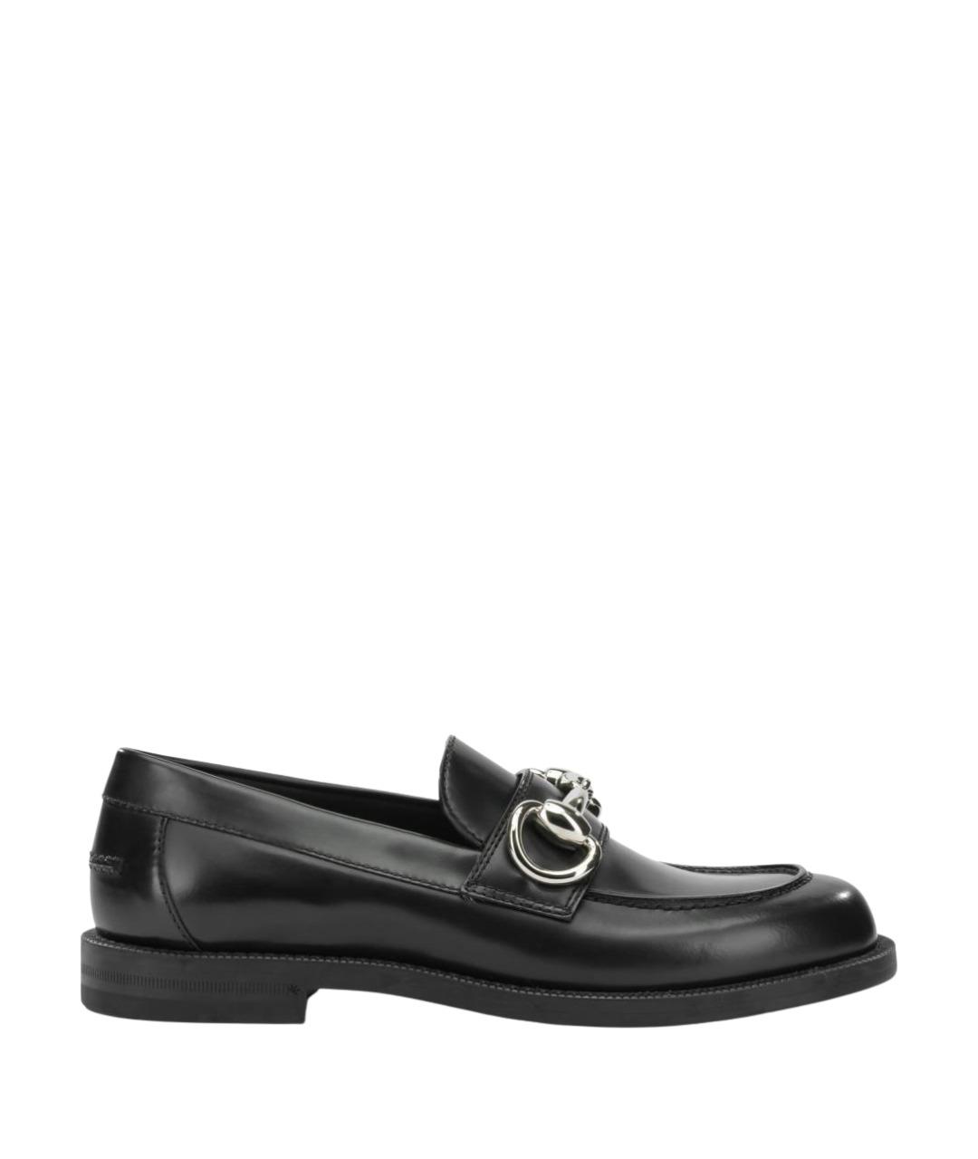 GUCCI Черные кожаные лоферы, фото 1