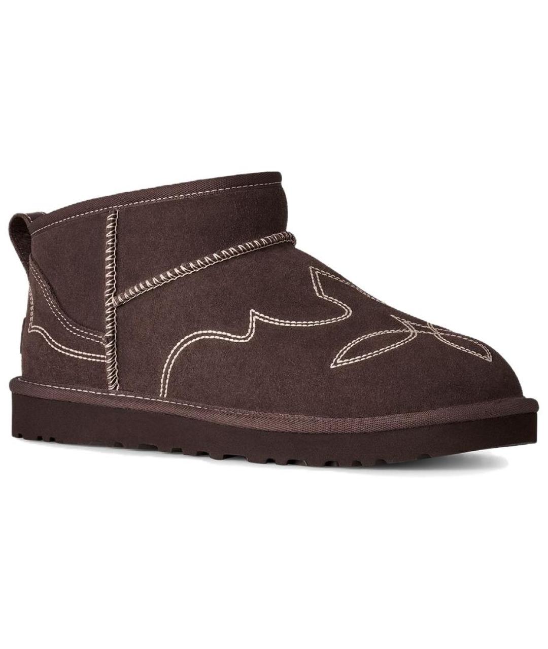 UGG Коричневые замшевые высокие ботинки, фото 3