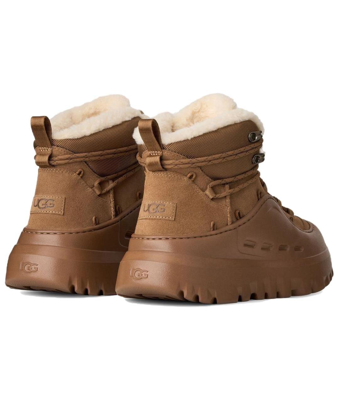 UGG Коричневые замшевые высокие ботинки, фото 3