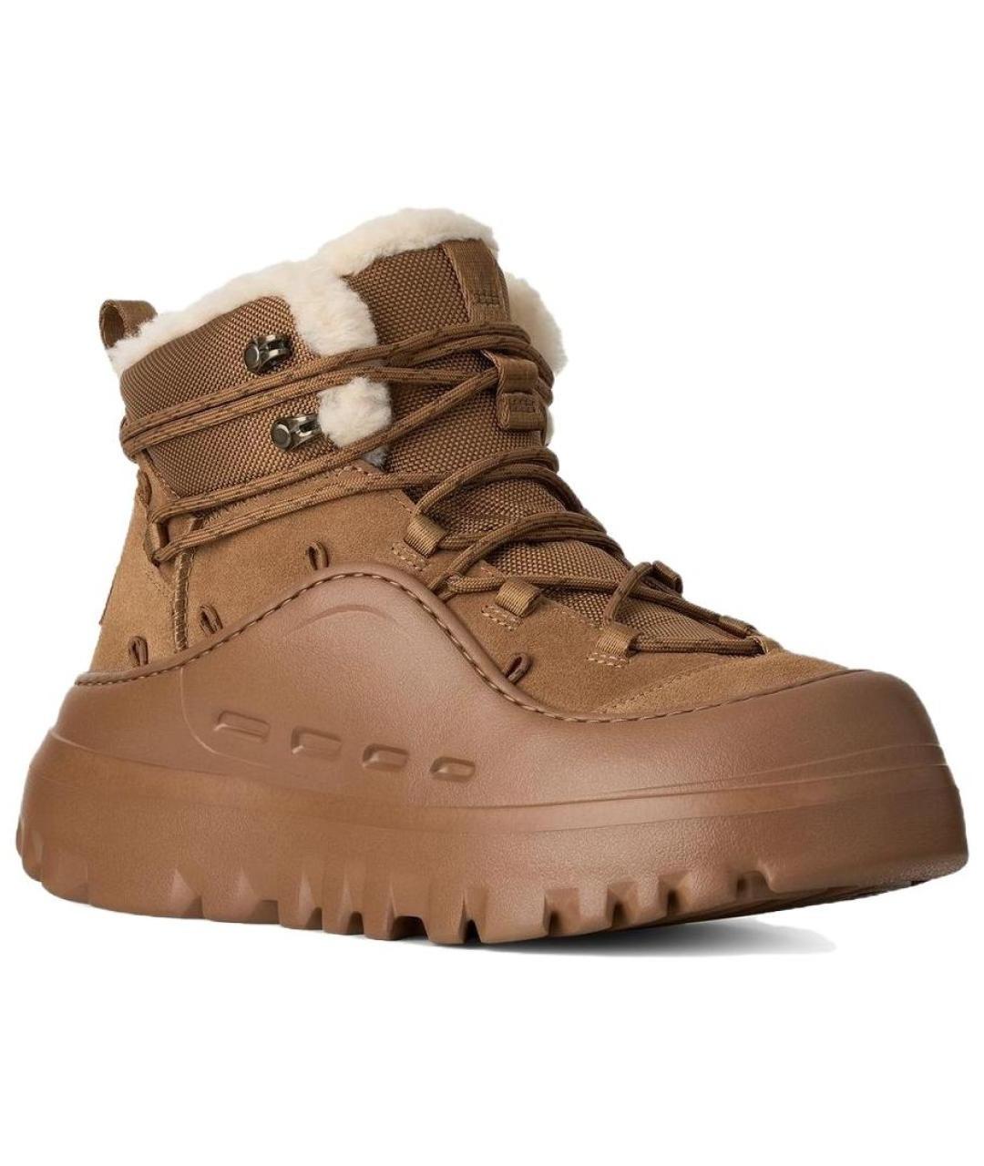 UGG Коричневые замшевые высокие ботинки, фото 1