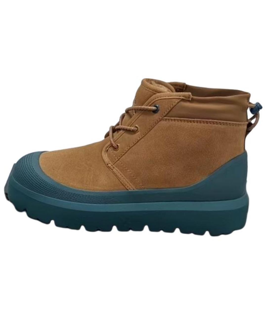 UGG Коричневые замшевые высокие ботинки, фото 3