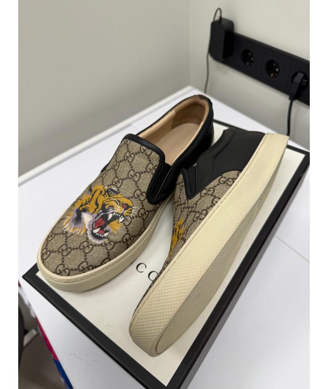 GUCCI Бежевые мокасины, фото 3
