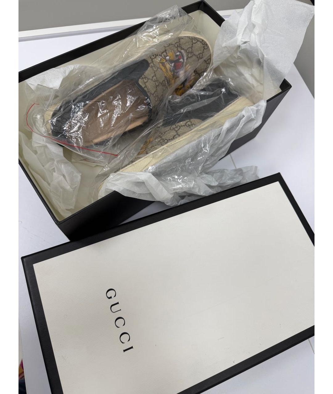 GUCCI Бежевые мокасины, фото 7