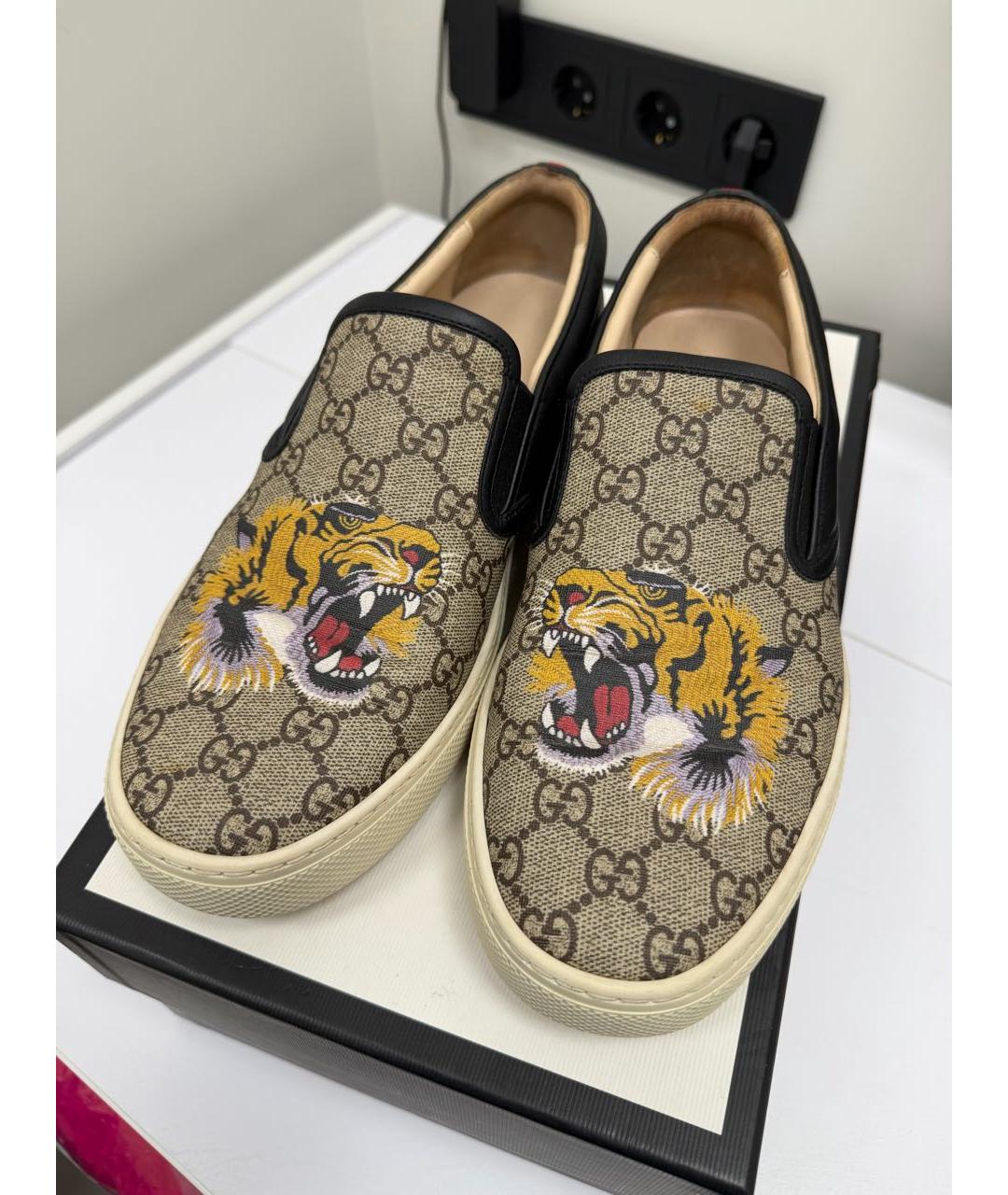 GUCCI Бежевые мокасины, фото 2