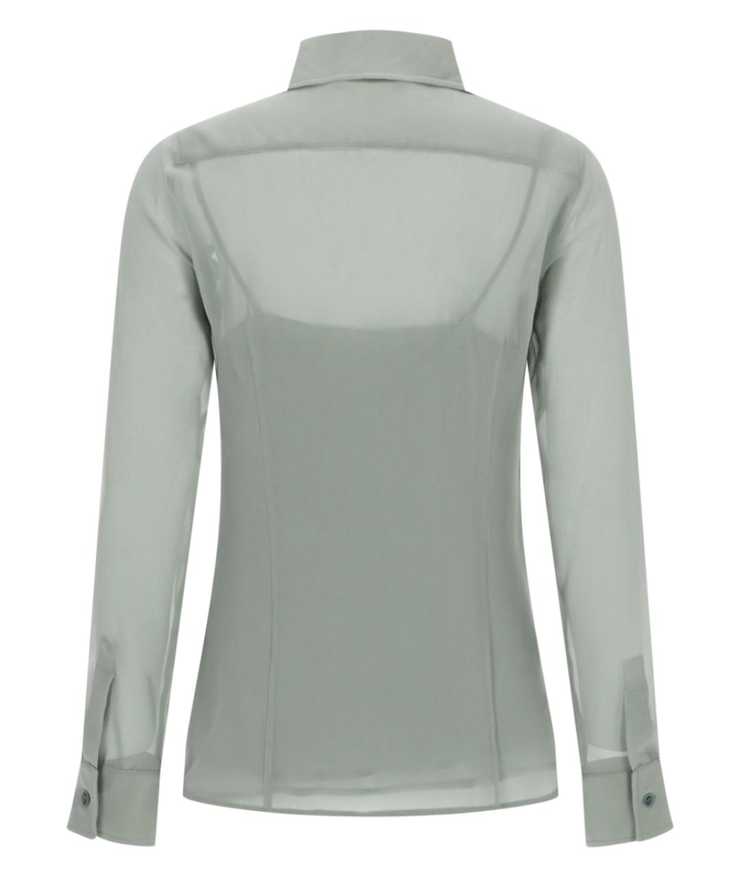 MAX MARA Зеленая шелковая рубашка, фото 2