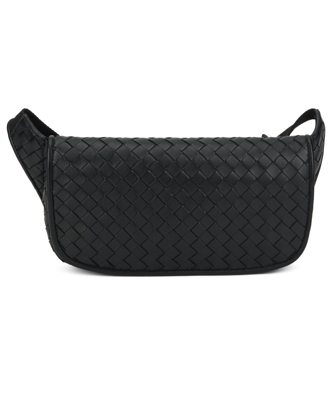 BOTTEGA VENETA Черная кожаная сумка на плечо, фото 2