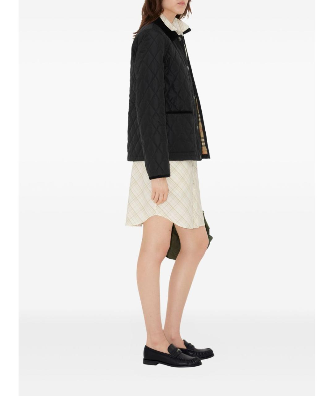 BURBERRY Черная полиамидовая куртка, фото 4