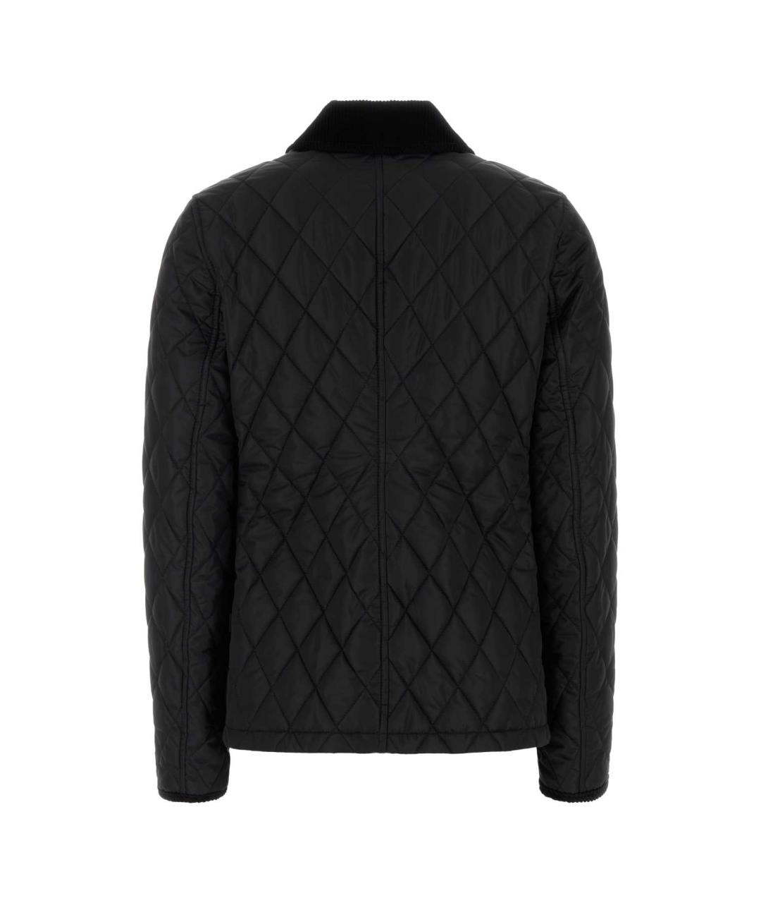 BURBERRY Черная полиамидовая куртка, фото 2