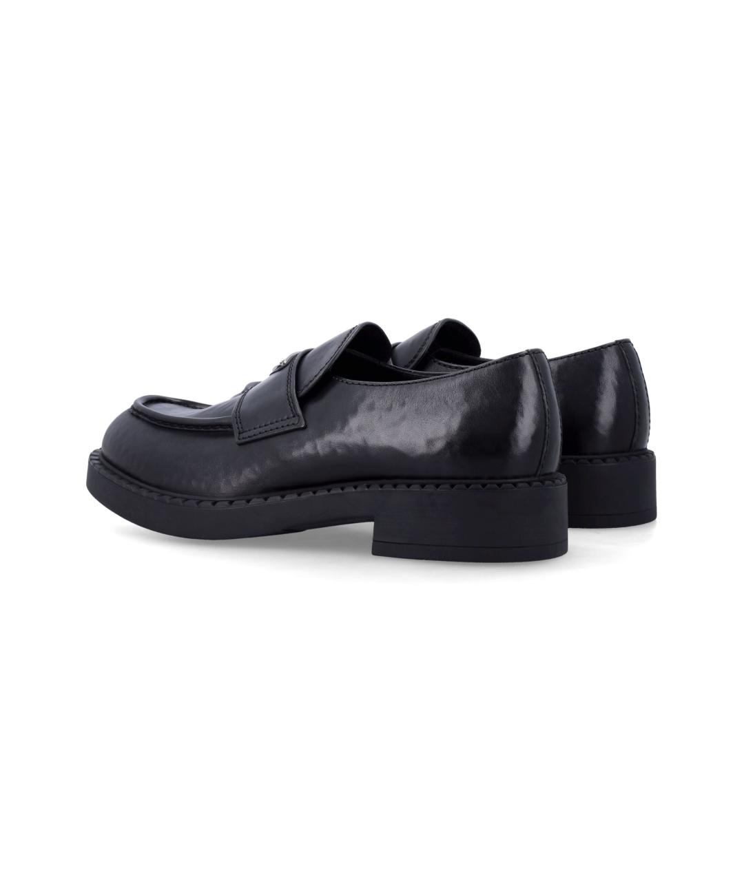PRADA Черные кожаные лоферы, фото 3