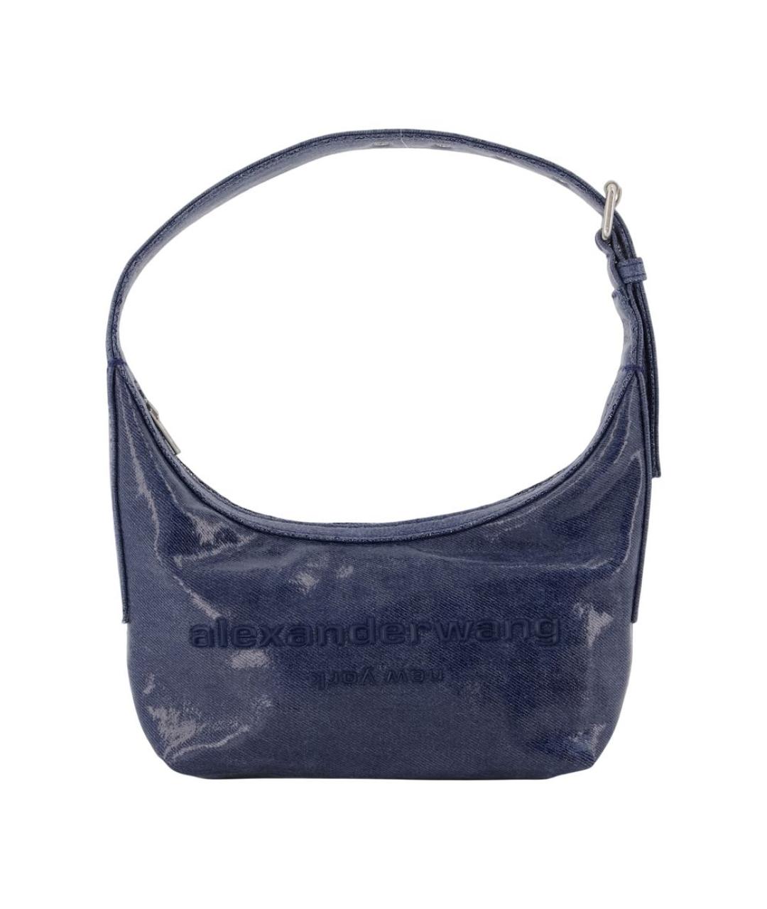 ALEXANDER WANG Синяя кожаная сумка с короткими ручками, фото 1