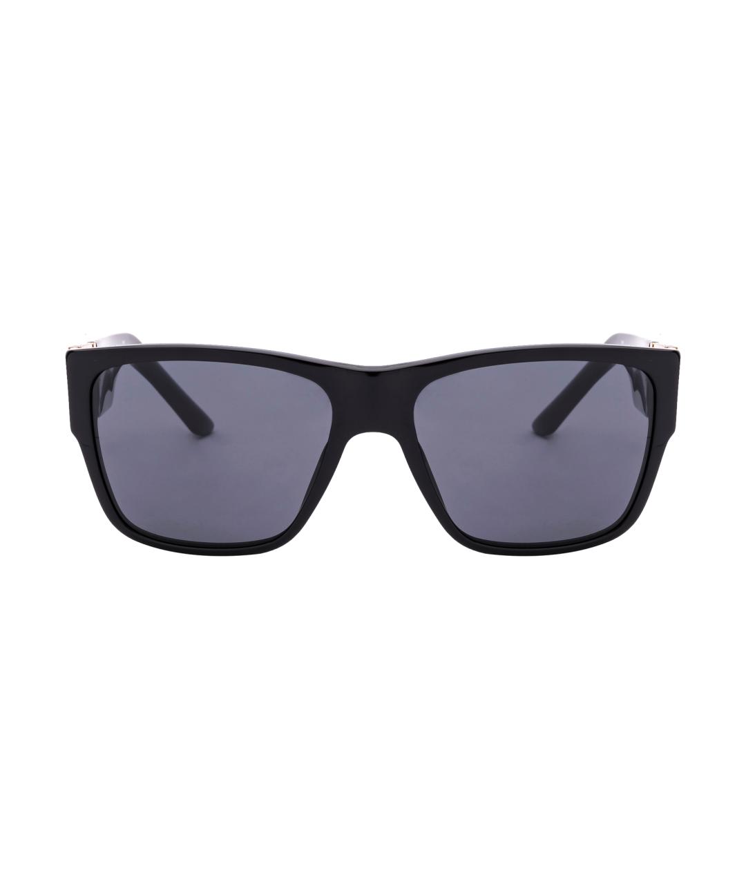 VERSACE Черные пластиковые солнцезащитные очки, фото 1