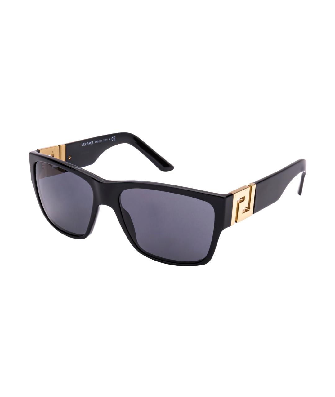 VERSACE Черные пластиковые солнцезащитные очки, фото 2