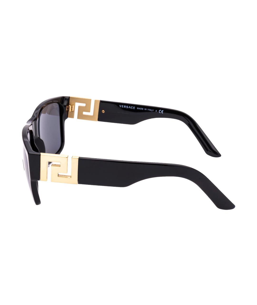 VERSACE Черные пластиковые солнцезащитные очки, фото 3