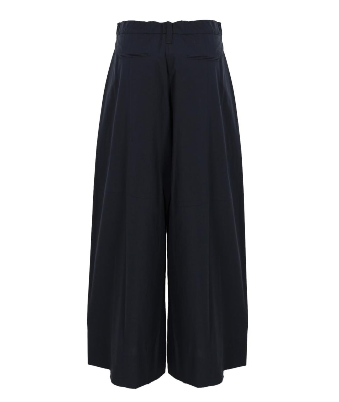 'S MAX MARA Синие хлопковые прямые брюки, фото 2