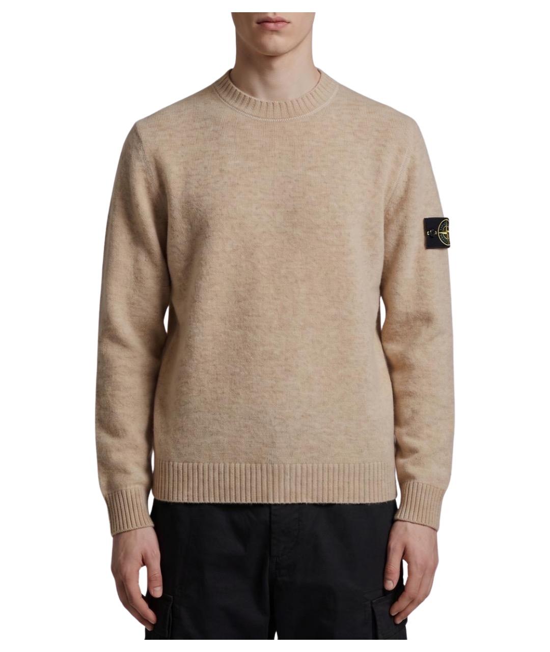 STONE ISLAND Бежевый джемпер / свитер, фото 1