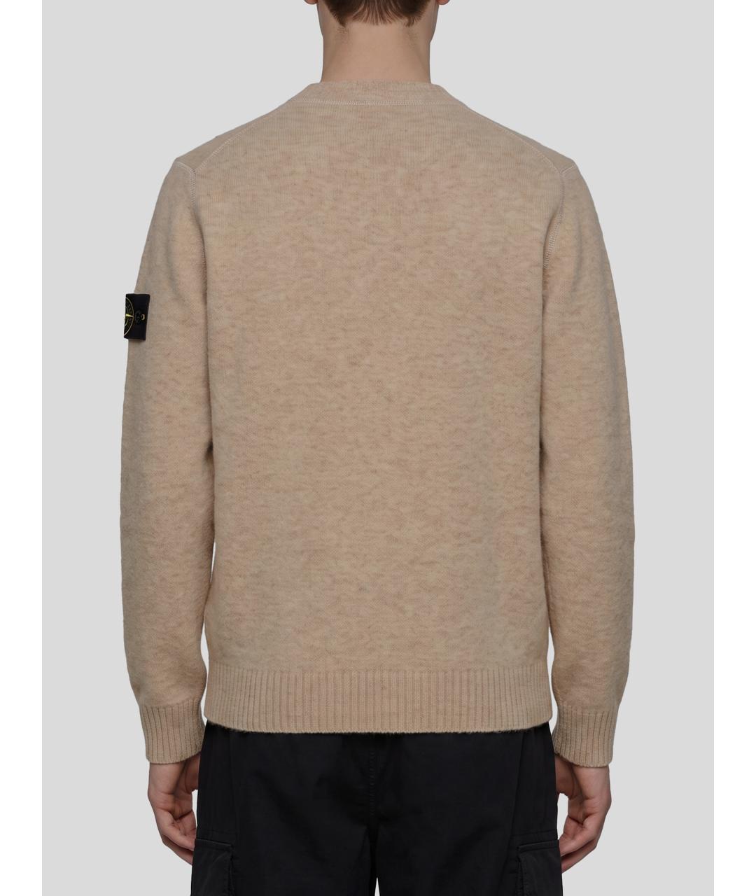 STONE ISLAND Бежевый джемпер / свитер, фото 3