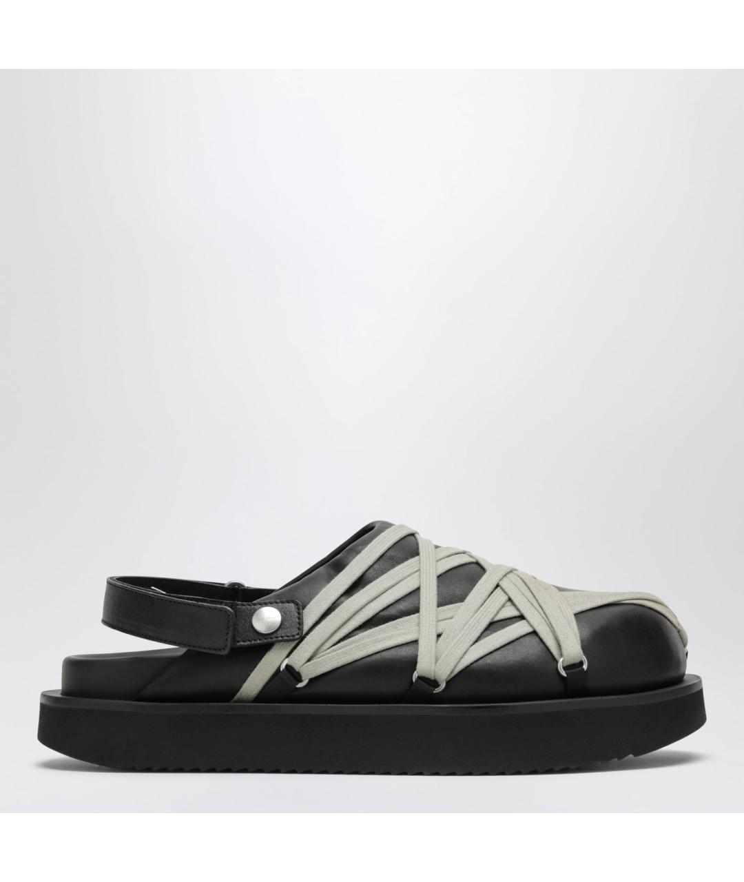 RICK OWENS Черные шлепанцы, фото 5