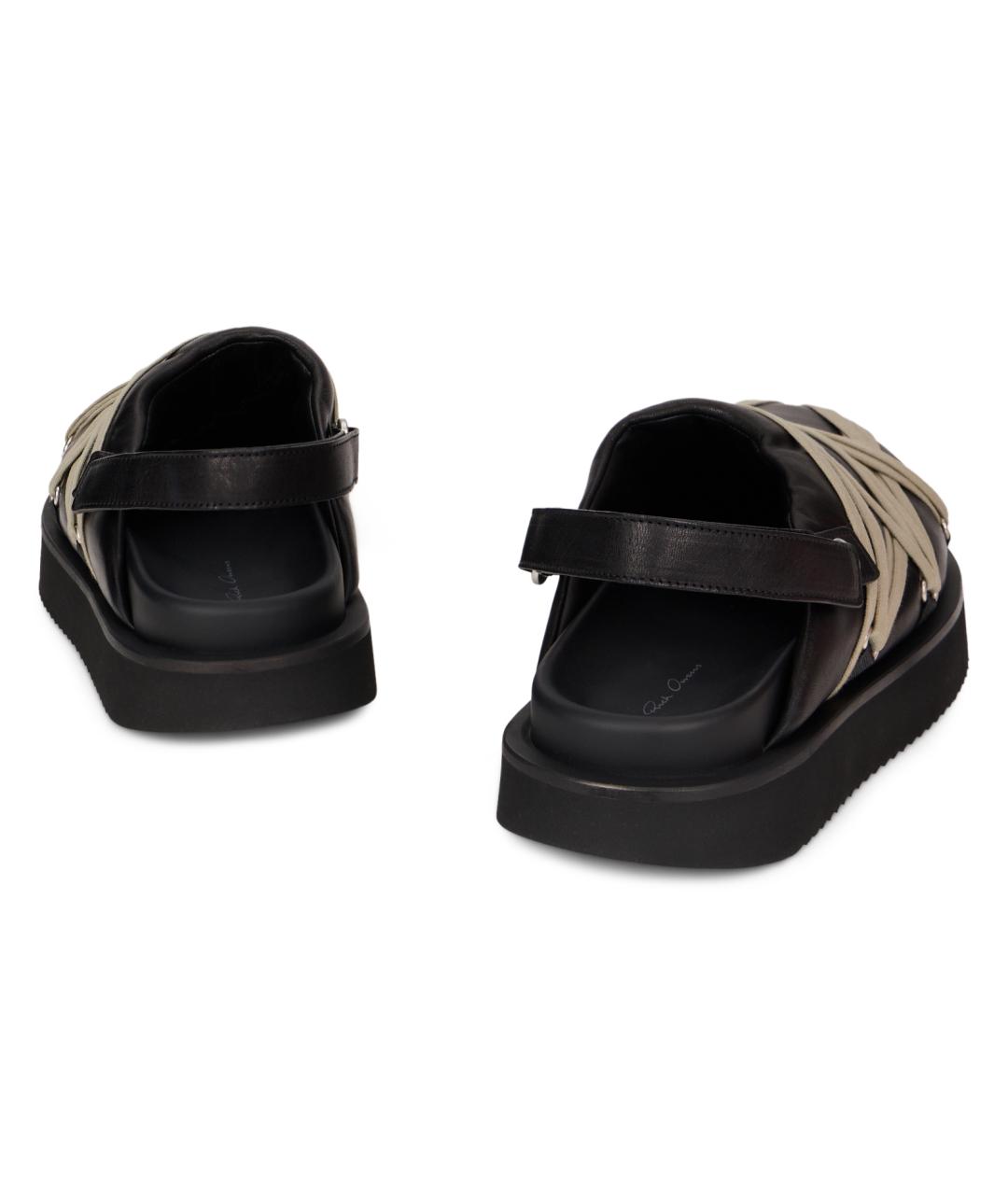 RICK OWENS Черные шлепанцы, фото 4