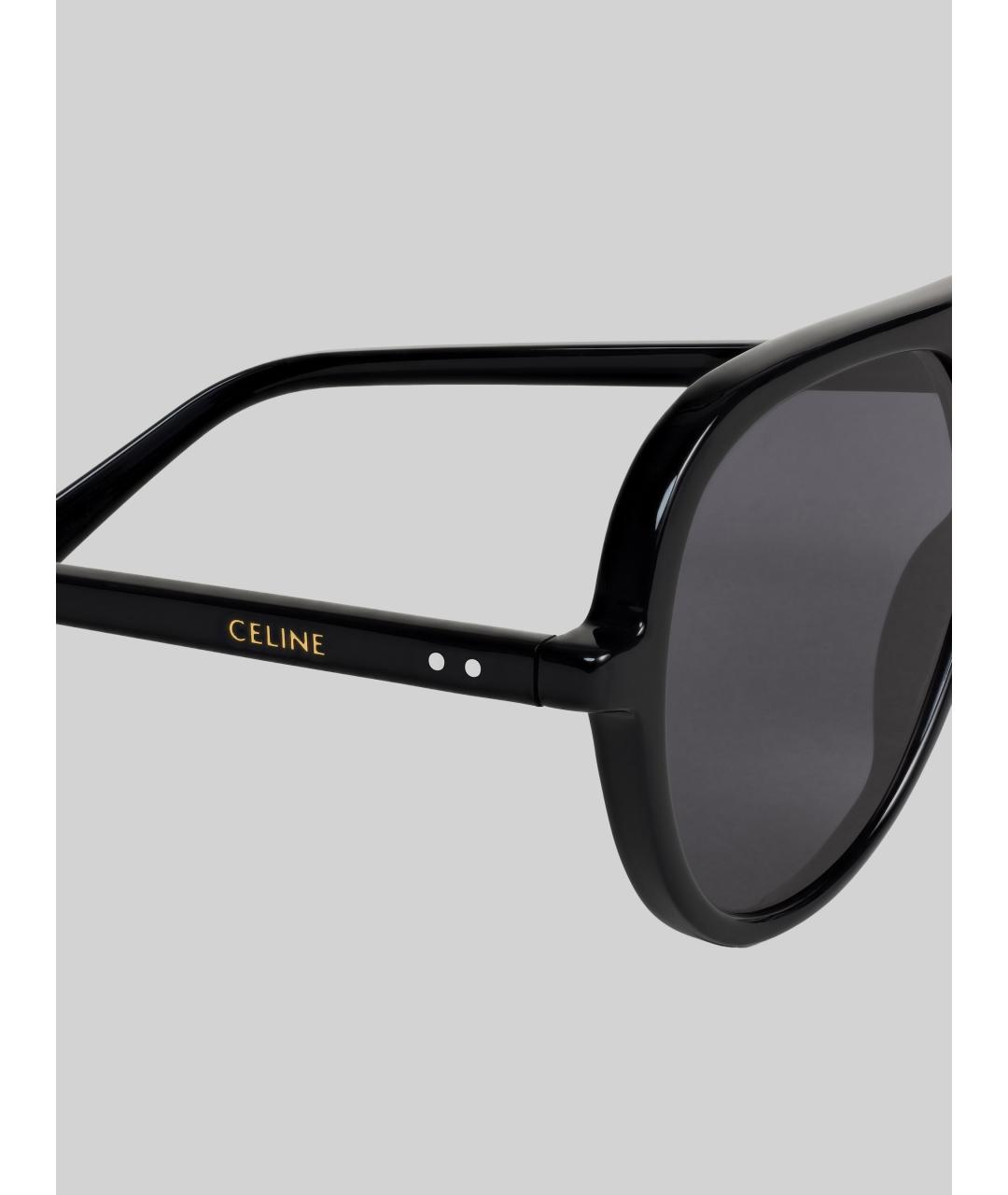 CELINE Черные пластиковые солнцезащитные очки, фото 4