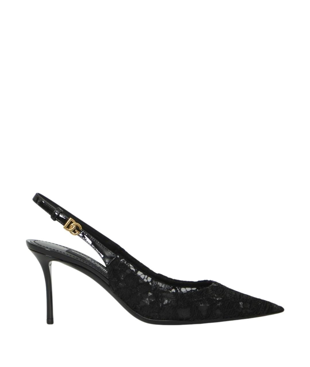 DOLCE&GABBANA Черные текстильные туфли, фото 1
