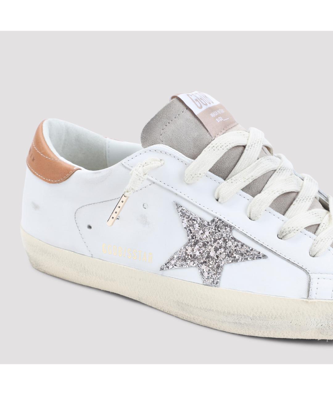 GOLDEN GOOSE Белые кожаные кроссовки, фото 4