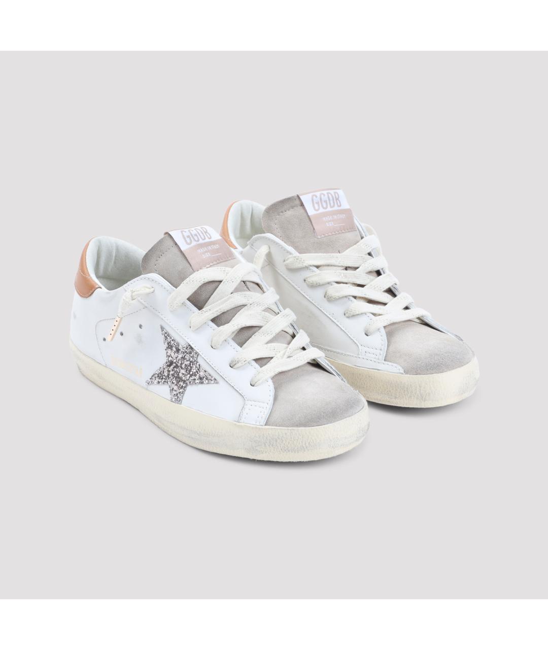 GOLDEN GOOSE Белые кожаные кроссовки, фото 3