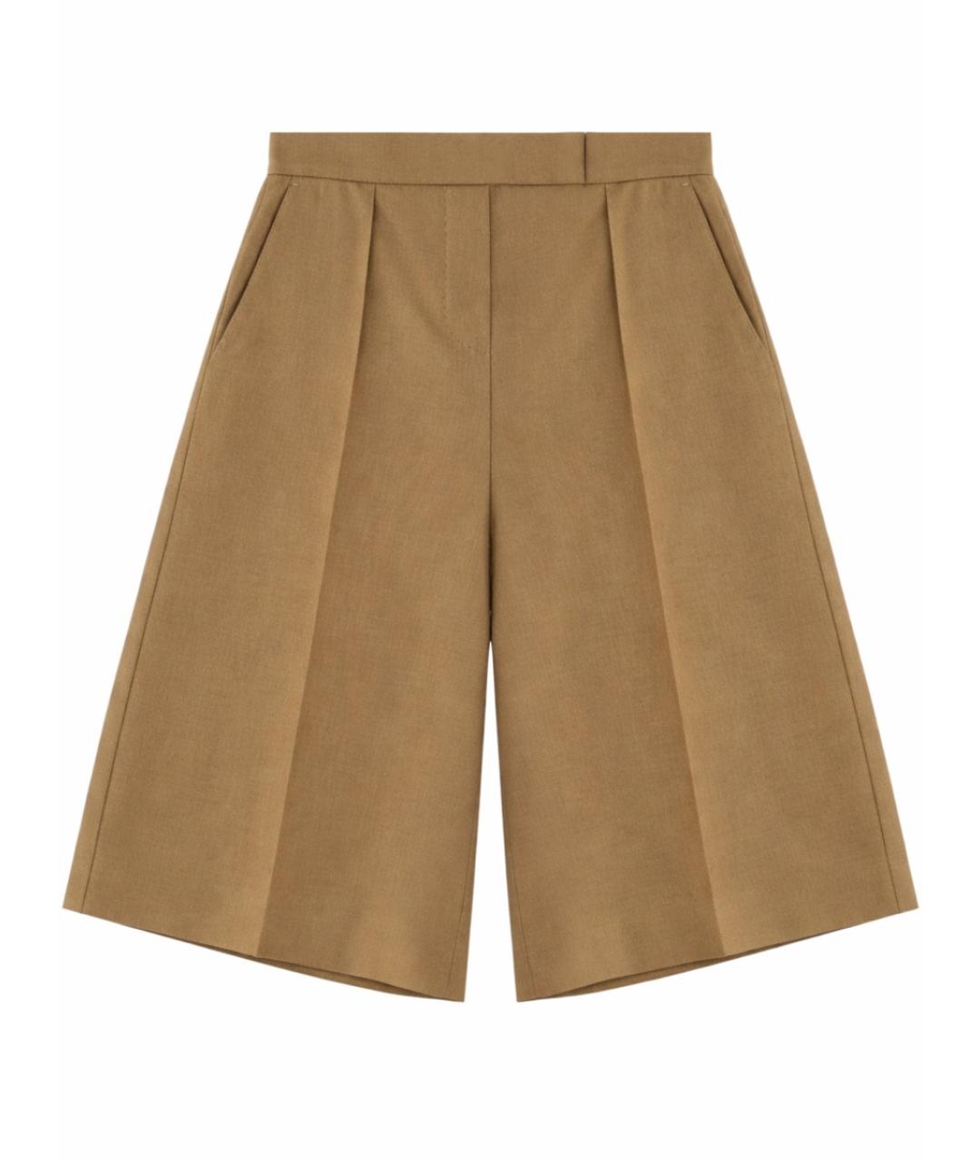 MAX MARA Бежевые льняные шорты, фото 1