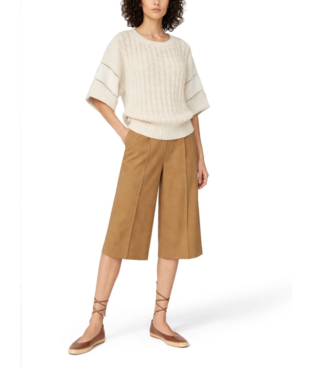 MAX MARA Бежевые льняные шорты, фото 2