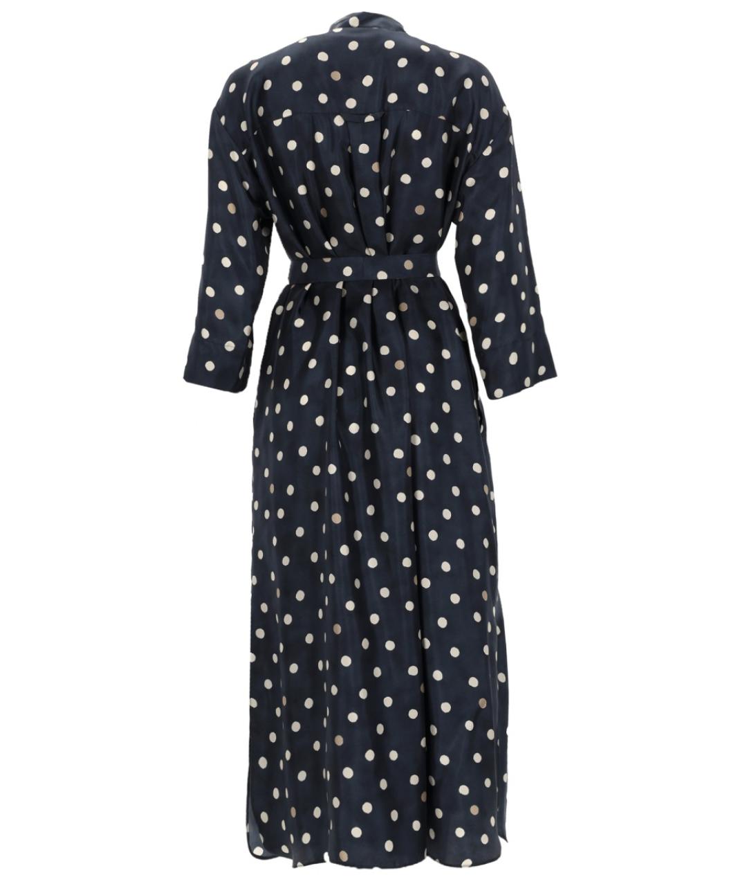 'S MAX MARA Синее шелковое повседневное платье, фото 2