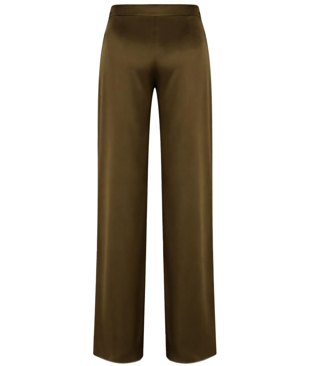 MAX MARA Зеленые ацетатные прямые брюки, фото 3