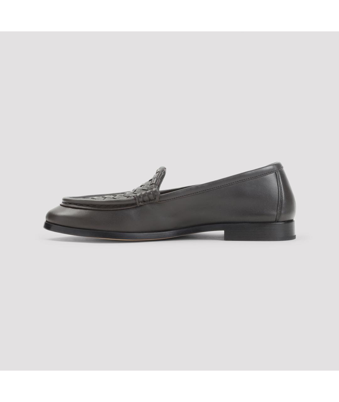 BOTTEGA VENETA Коричневые кожаные лоферы, фото 3