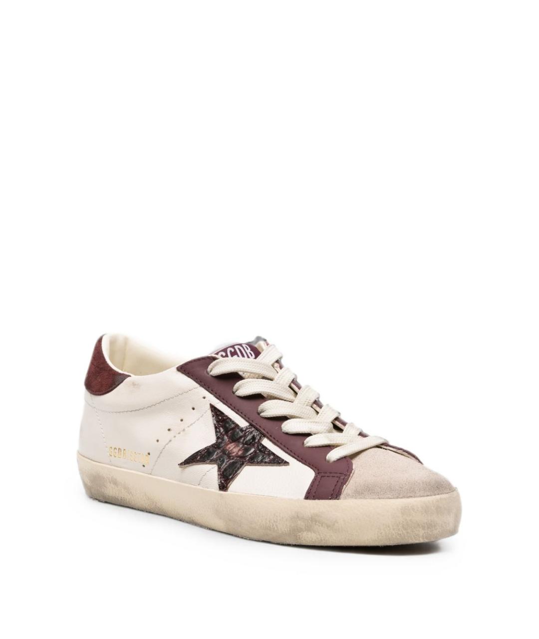 GOLDEN GOOSE Белые кожаные кроссовки, фото 4