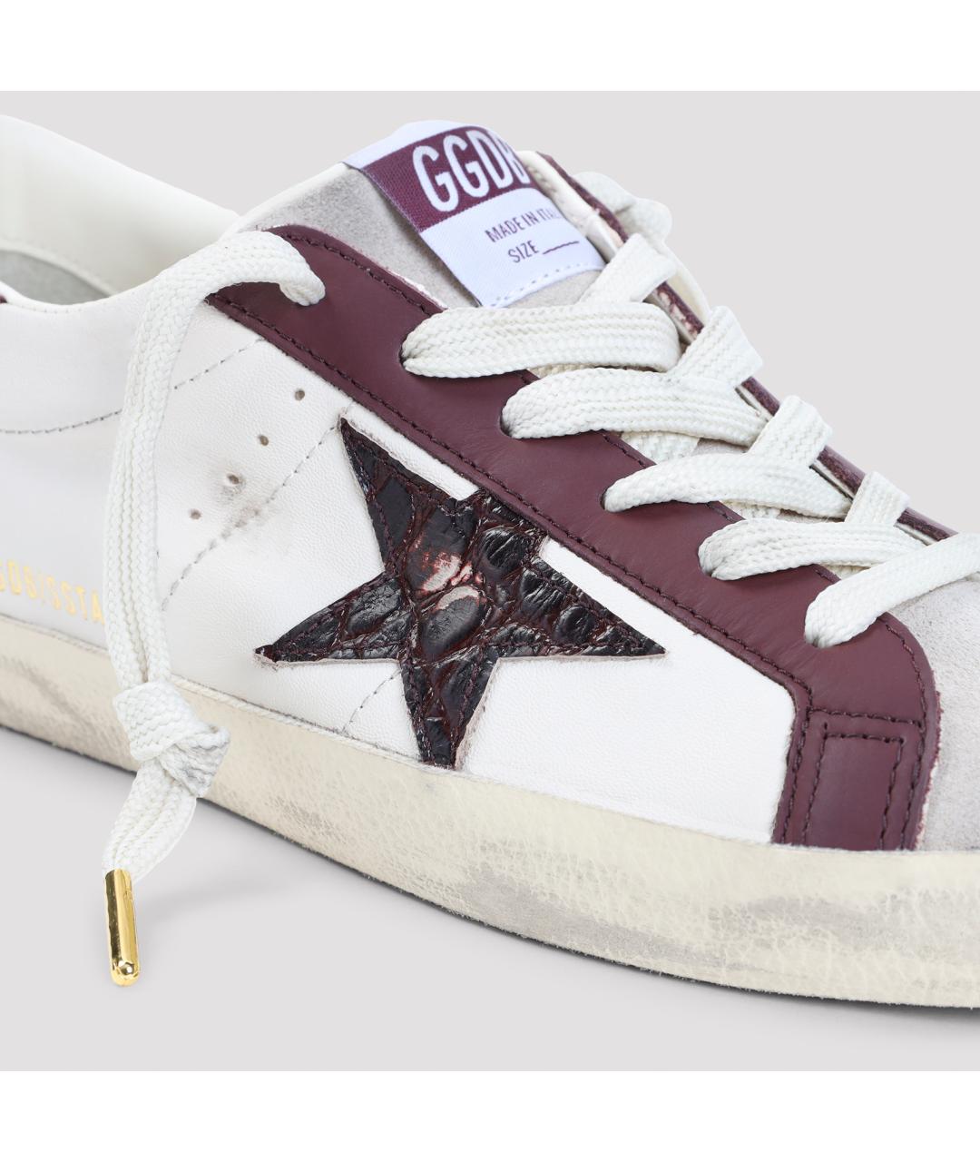 GOLDEN GOOSE Белые кожаные кроссовки, фото 5