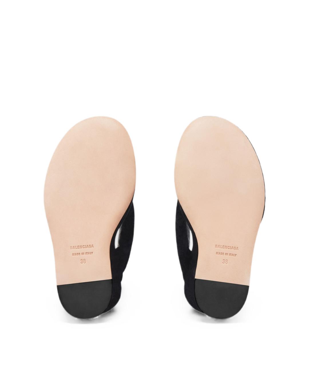 BALENCIAGA Черные текстильные мюли, фото 5