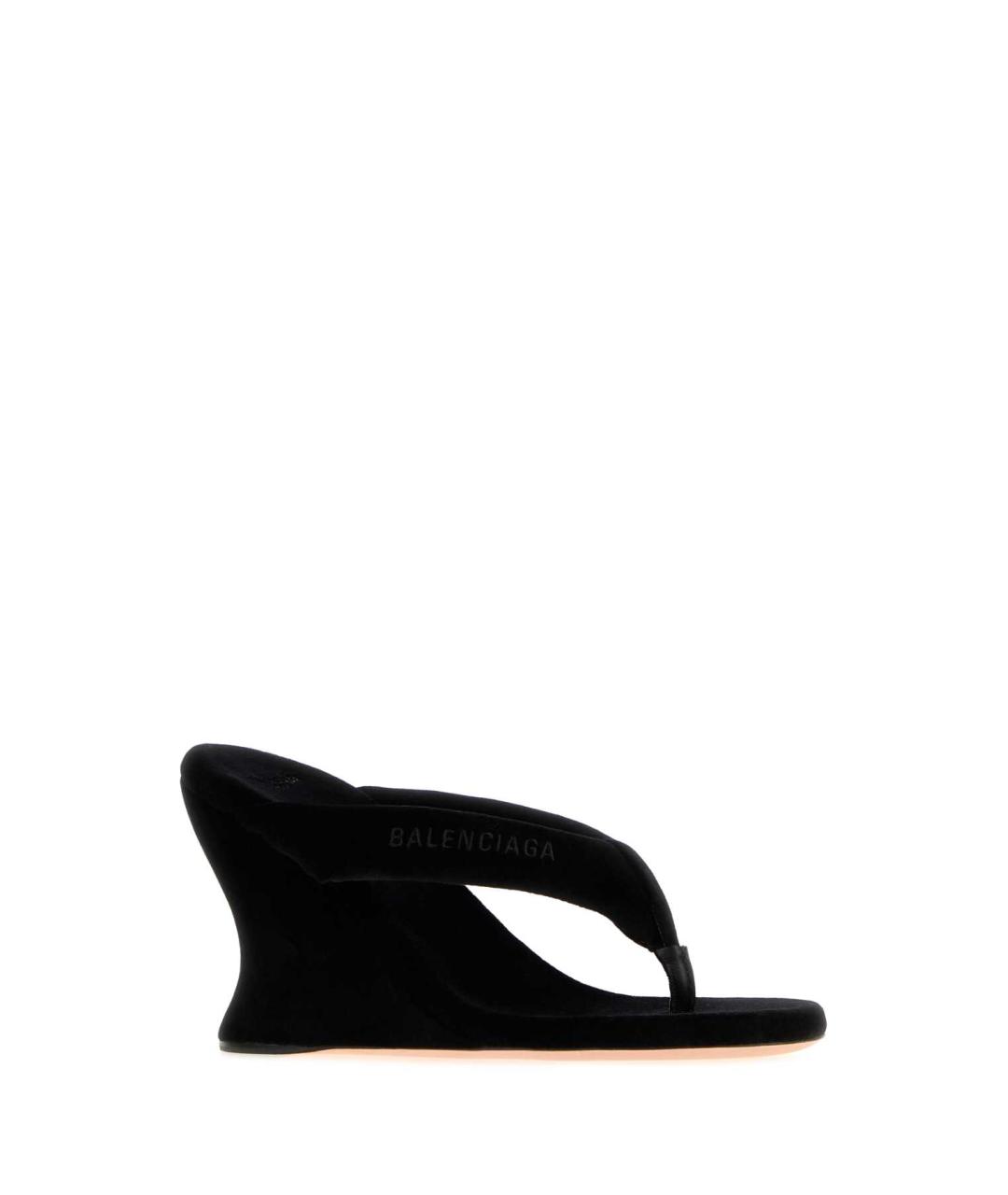 BALENCIAGA Черные текстильные мюли, фото 2