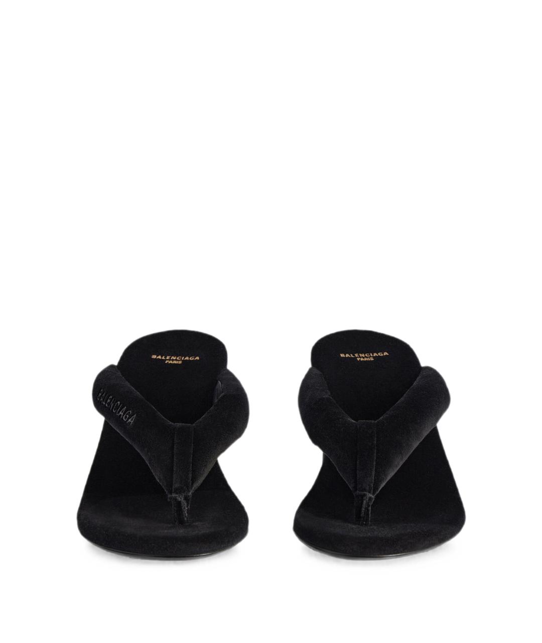 BALENCIAGA Черные текстильные мюли, фото 3