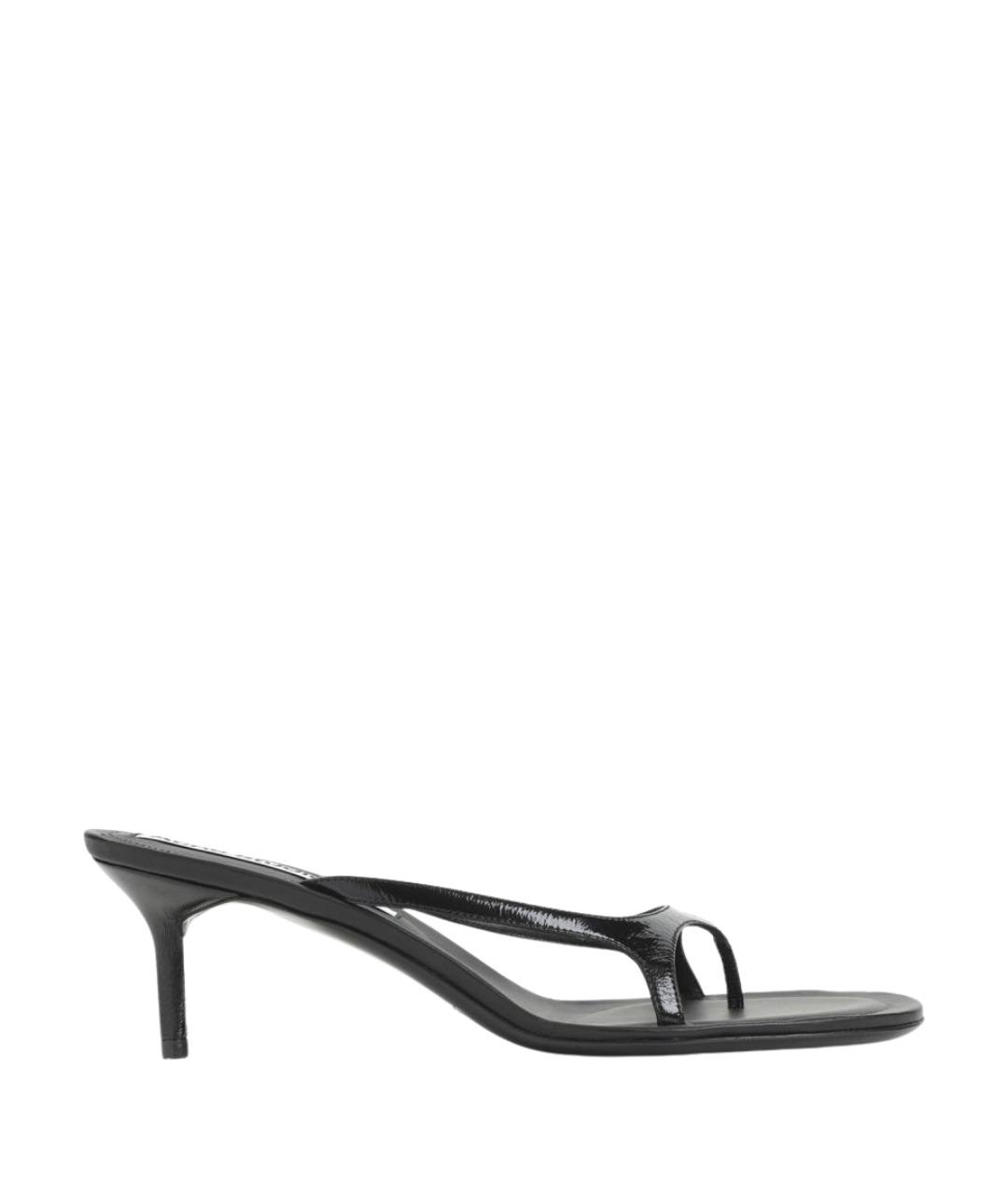 ACNE STUDIOS Черные кожаные сандалии, фото 1