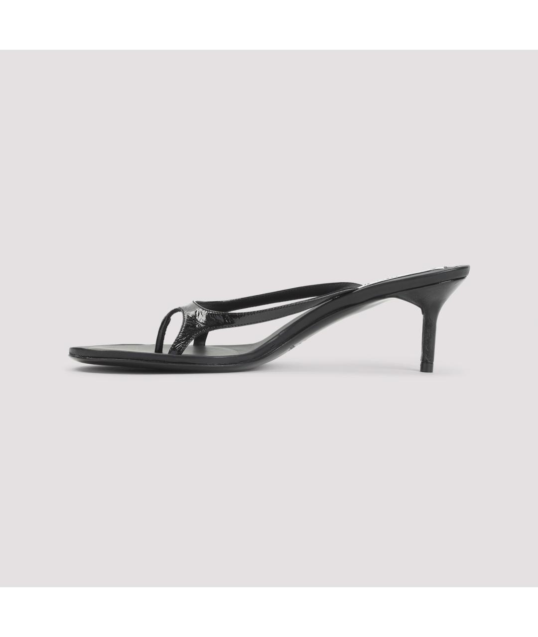 ACNE STUDIOS Черные кожаные сандалии, фото 2
